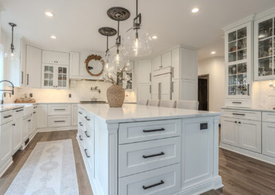 White Kitchen in Brookfield with quartz counter tops